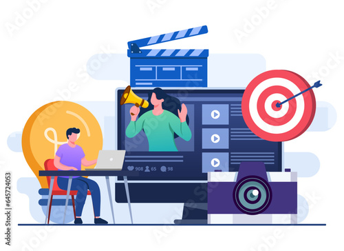 People creating video content, for marketing, Promotion, e-commerce, Digital marketing, Content Strategy, Blogging, Blog, Vlog, Influencer marketing, Advertisement, Endorsement, Campaign, live stream