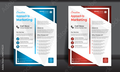 A flyer with two creative colors.