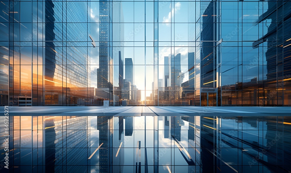 modern glass building, ai generative modern glass building, ai generative