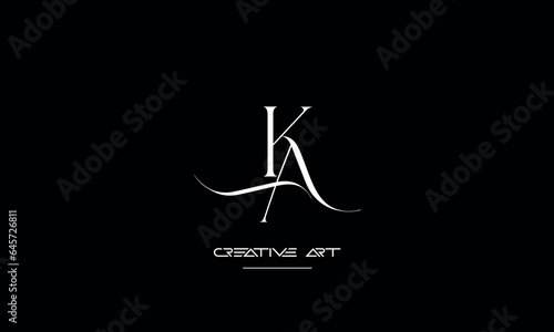 AK, KA, A, K abstract letters logo monogram photo