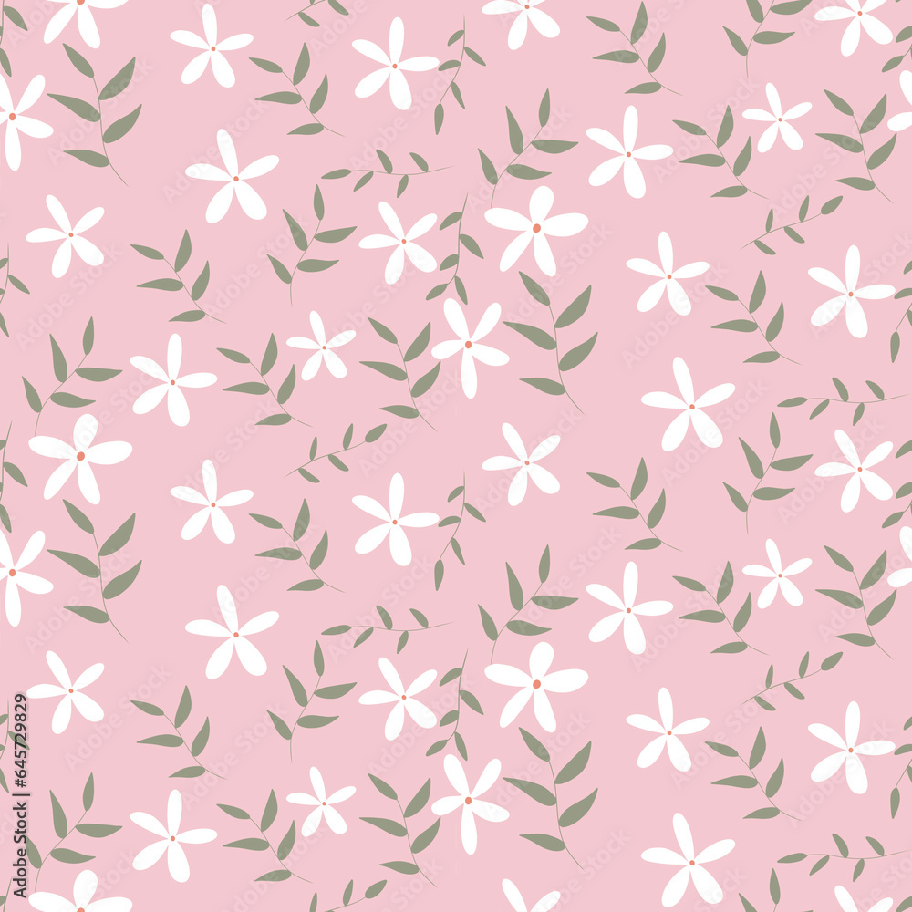 seamless pattern with pink flowers seamless pattern with pink flowers