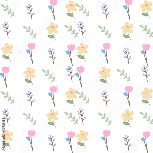 seamless pattern with flowers