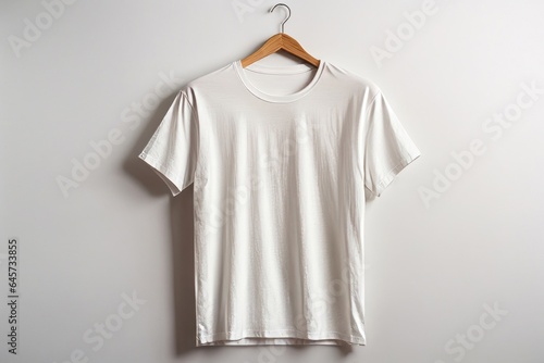White t-shirt with short sleeve mockup