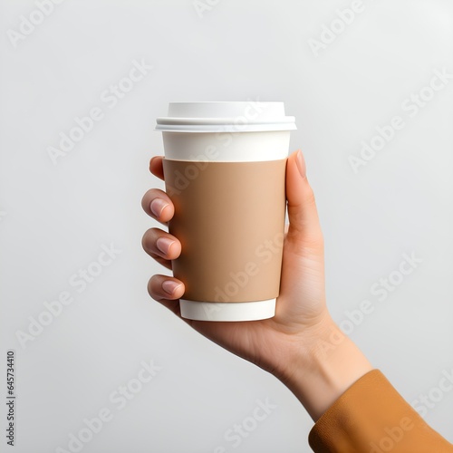 take away paper cup with straw mockup, Disposable coffee cup with box mockup, mockup, coffee