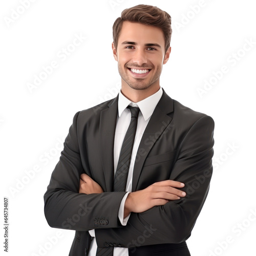Smiling businessman isolated