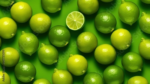 green lime on green background