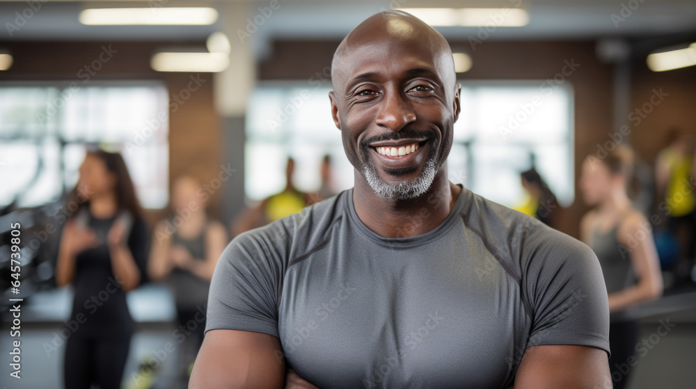 Portrait of athletic man in a gym Portrait of athletic man in a gym