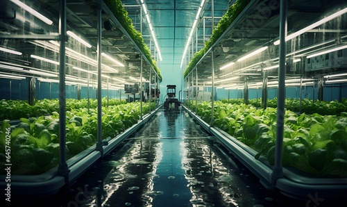 hydroponic vegetable cultivation garden, AI generative