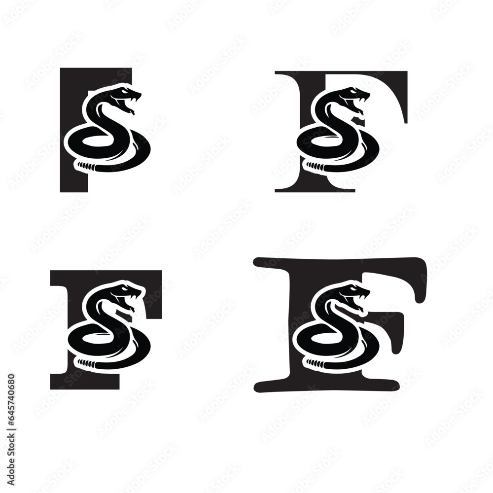 Initials Logo Design Alphabet Letter F Snake Logo Design Concept
Initials Logo Design Alphabet Letter F Snake Logo Design Concept
