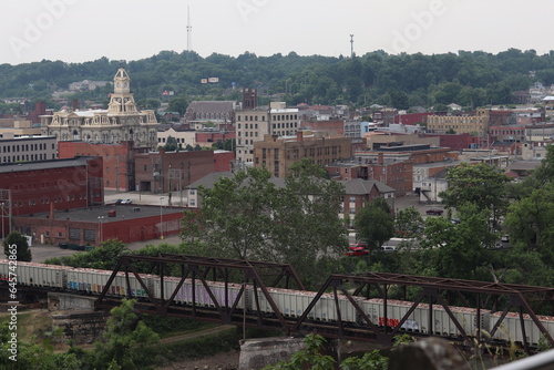 City view of downtown Zanesville, Ohio.  photo