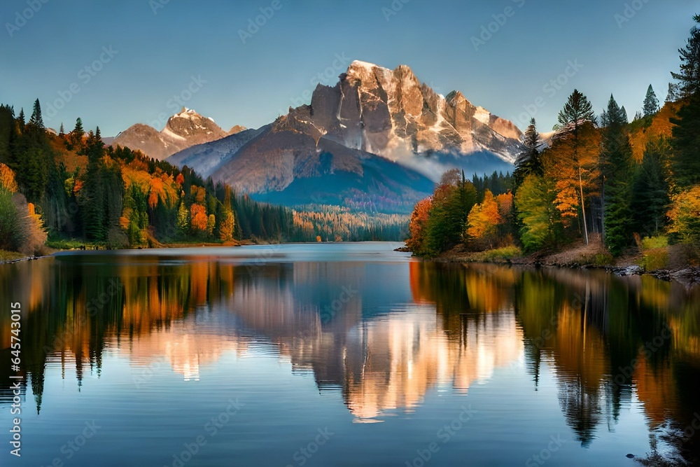 reflection in the lake Generated Ai reflection in the lake Generated Ai