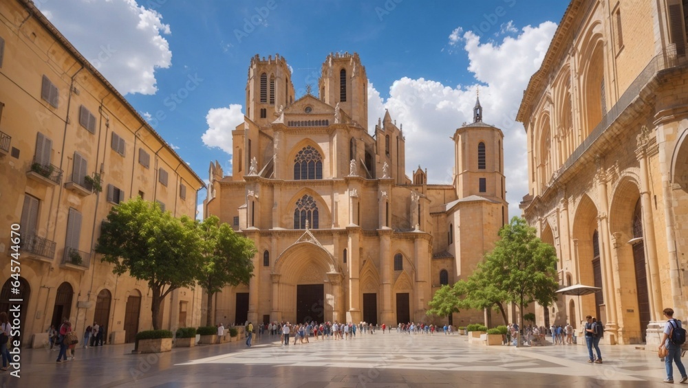 Aix cathedral in Aix-en-Provence france.