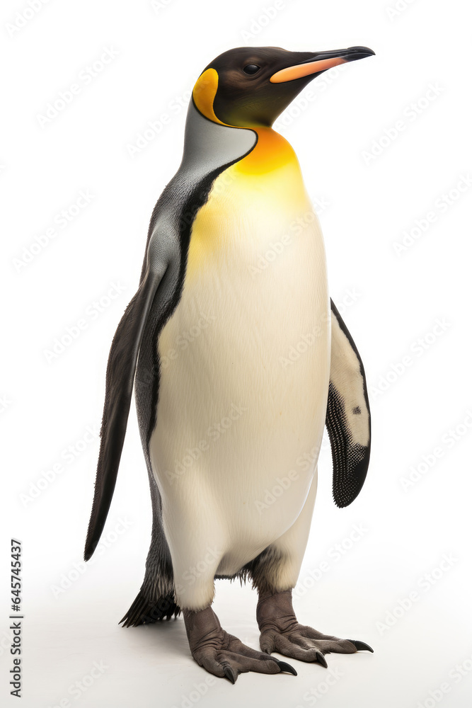 Naklejka premium King penguin on white background