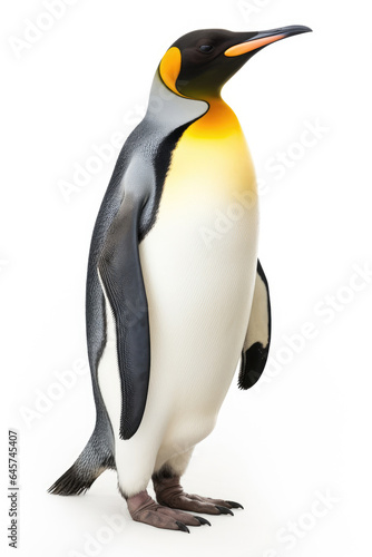 King penguin on white background