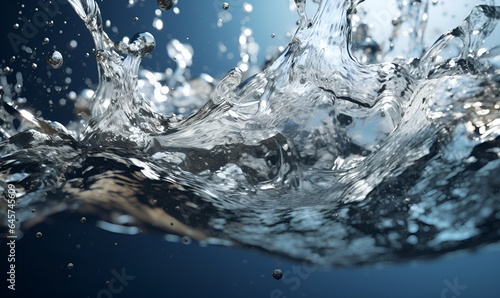 swaying in water seen from underwater, generative ai photo