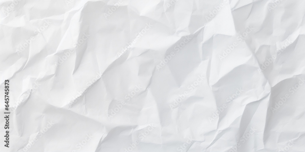 White crumpled paper background White crumpled paper background