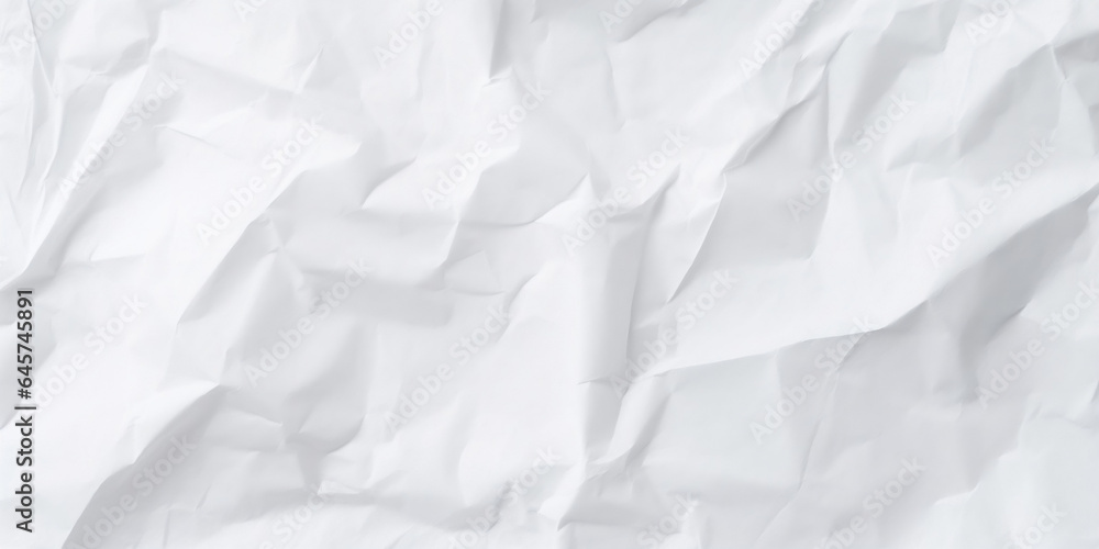 White crumpled paper background White crumpled paper background