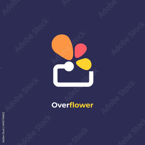 Overflow - Abstract community discussion exchange logo template vector icon