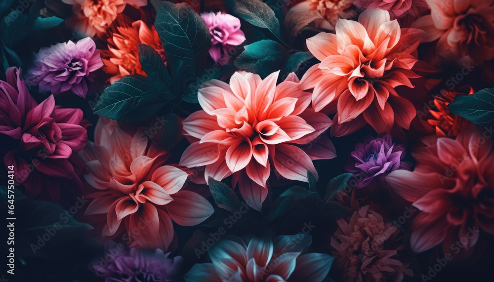 Natural background with spring flowers Natural background with spring flowers