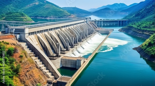 Hydroelectric power station, concrete arch dam - the largest dam © Aliaksandr Siamko