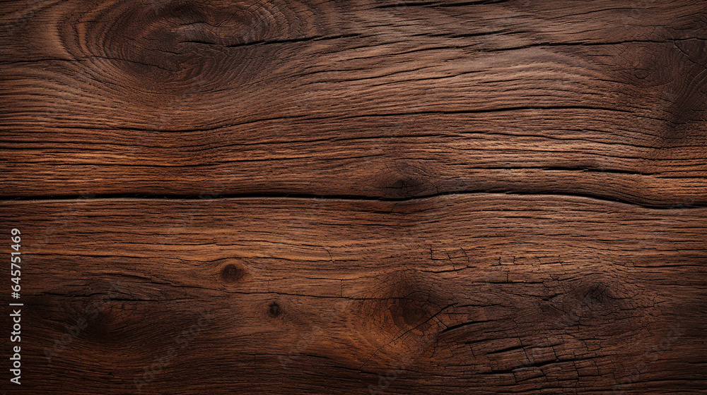 Rich and deep tones of walnut wood texture Dark brown - obrazy, fototapety, plakaty 