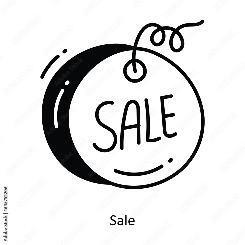 Sale doodle Icon Design illustration. Ecommerce and shopping Symbol on White background EPS 10 File Sale doodle Icon Design illustration. Ecommerce and shopping Symbol on White background EPS 10 File