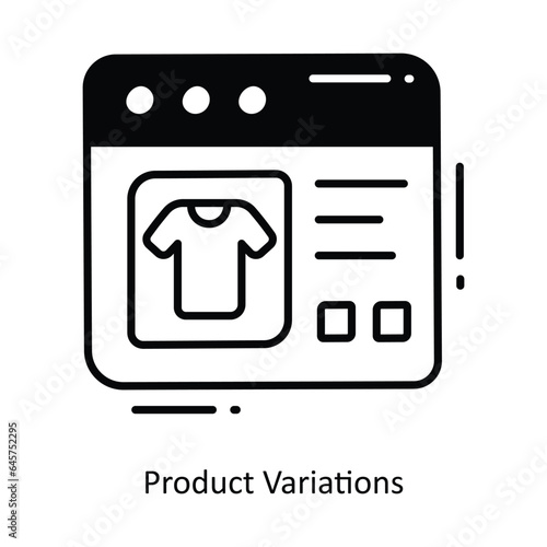 Product Variations doodle Icon Design illustration. Ecommerce and shopping Symbol on White background EPS 10 File