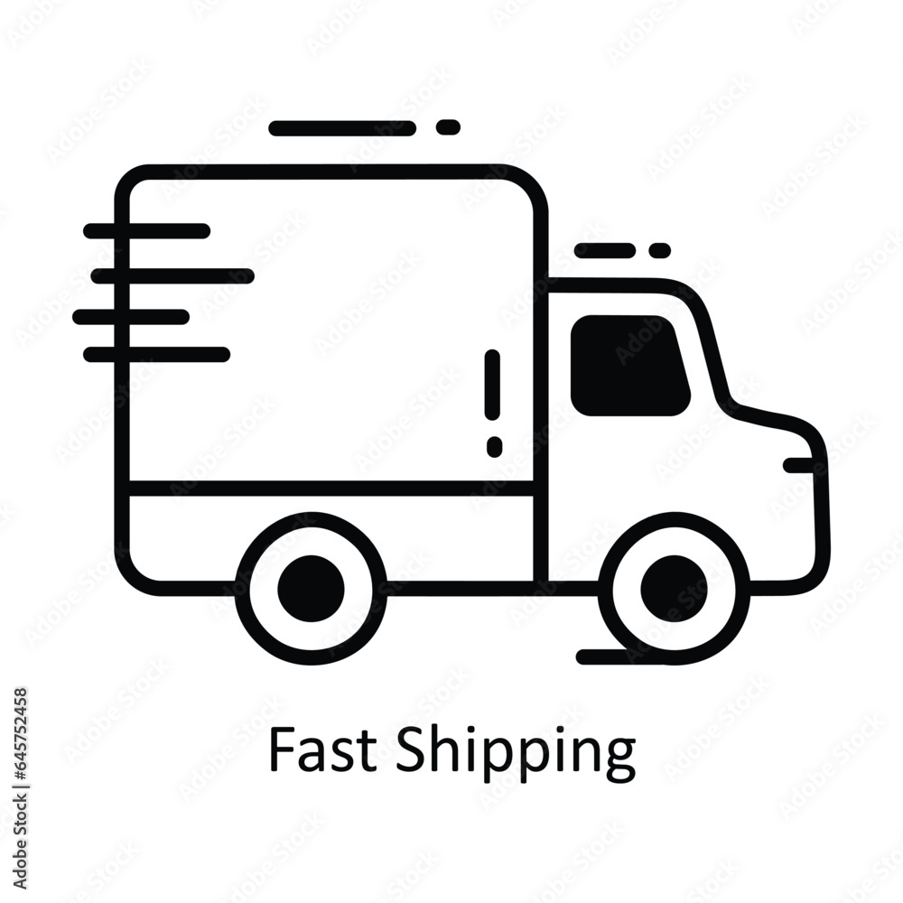 Fast Shipping doodle Icon Design illustration. Ecommerce and shopping Symbol on White background EPS 10 File Fast Shipping doodle Icon Design illustration. Ecommerce and shopping Symbol on White background EPS 10 File