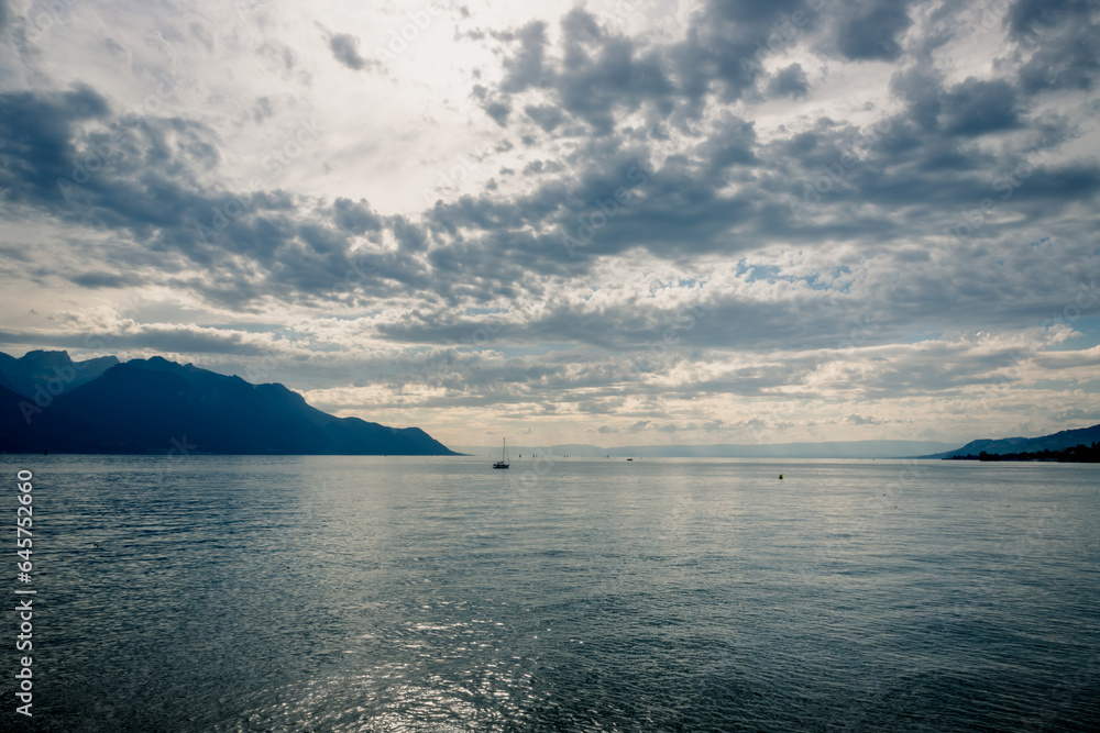 Le lac Léman à Montreux en Suisse