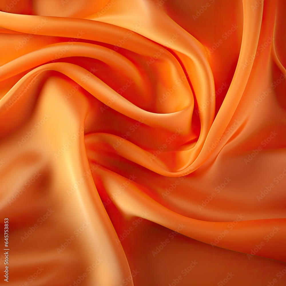 orange silk fabric background - generative ai orange silk fabric background - generative ai