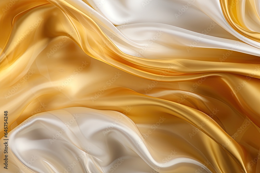 golden and silver silk background - generative ai golden and silver silk background - generative ai