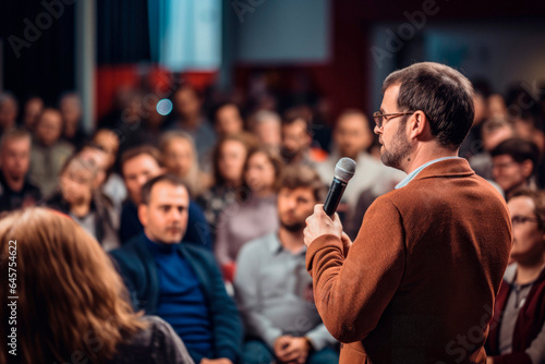 Conference Speaker: A Speaker Delivering a Compelling Talk to an Engrossed Crowd on Topics Ranging from Politics to Coaching.