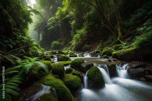 waterfall in the jungle