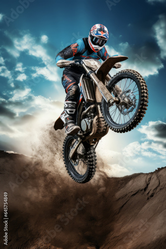 Motocross, extreme off road motorbike sport