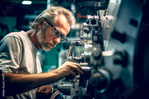 Engineering Excellence. A Skilled German Machinist Embodies Excellence in the Precision Machinery Industry  Showcasing Precision and Expertise in Every Detail. Precision Mastery