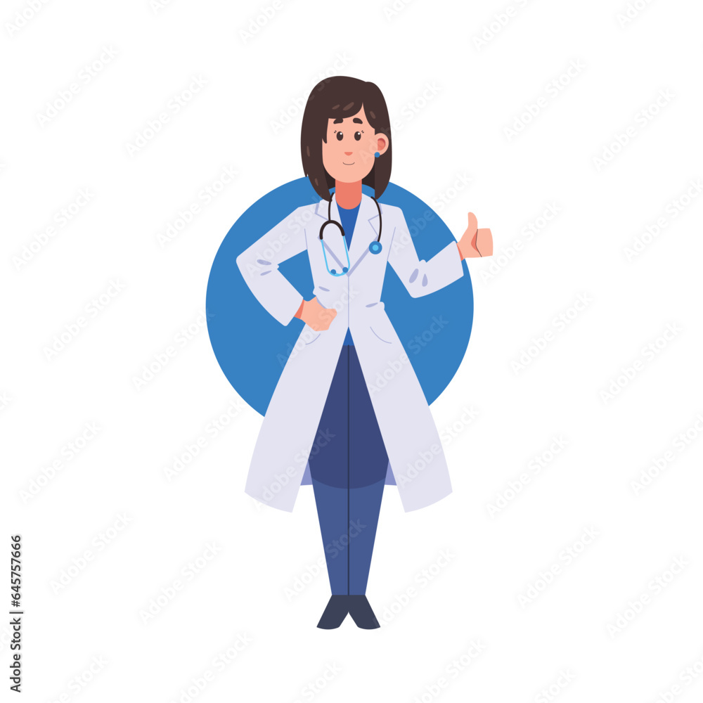 doctor character illustration in flat design style doctor character illustration in flat design style