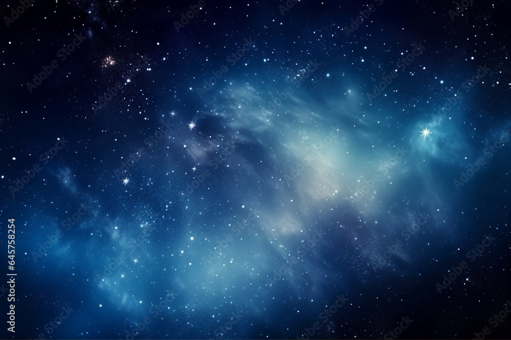 Naklejka premium Image of nebula and galaxies in cosmic space abstract cosmos background made with generative AI