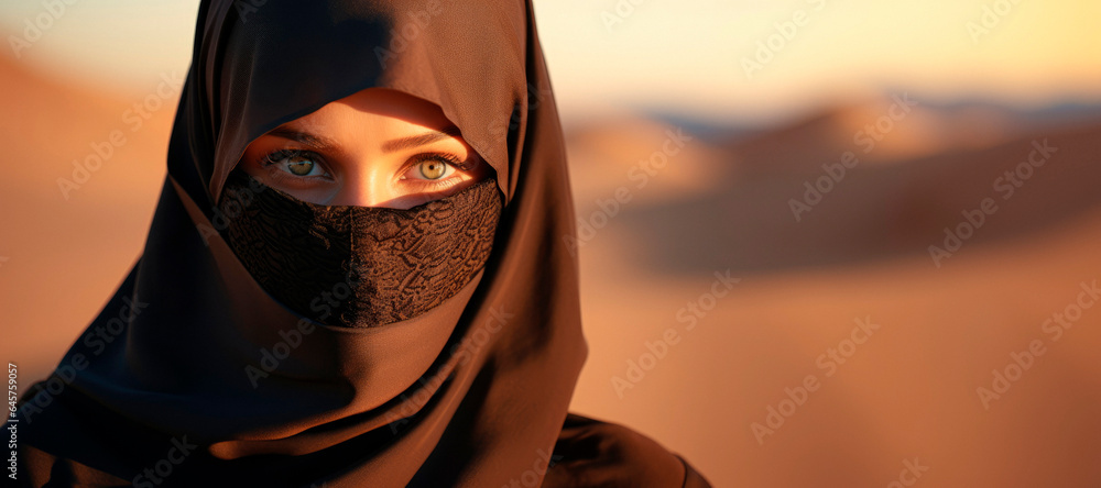 Eyes of Enigma: A Woman with Beautiful and Mysterious Eyes Wearing a ...