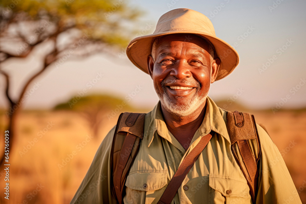 Wildlife Adventure Navigator: Capturing the Skill and Knowledge of a South African Man Serving as a Male Guide on Safari Expeditions.

