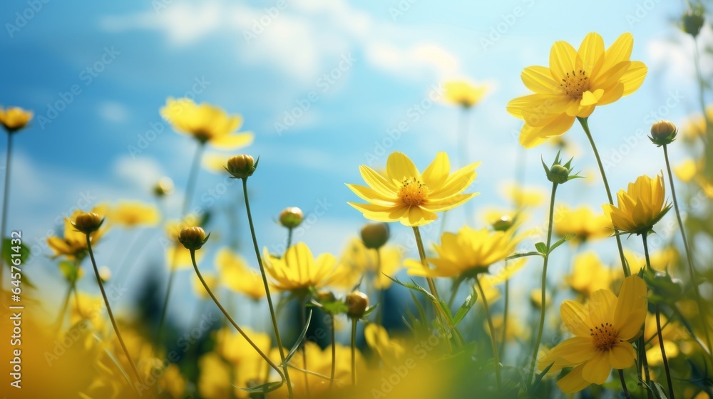 Summer yellow flowers