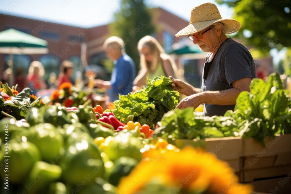 bustling farmers market thrives, highlighting the beauty of locally grown, sustainable goods