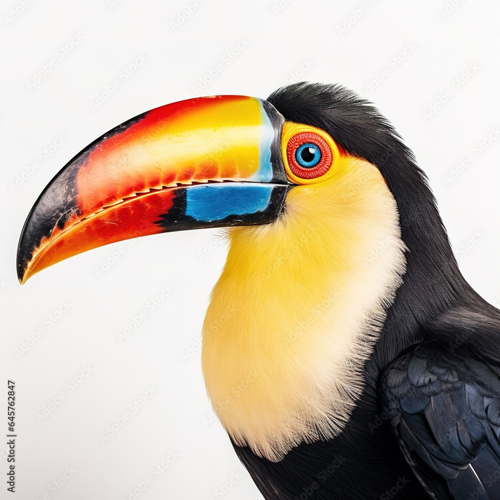 Taucan infront of a white background Taucan infront of a white background