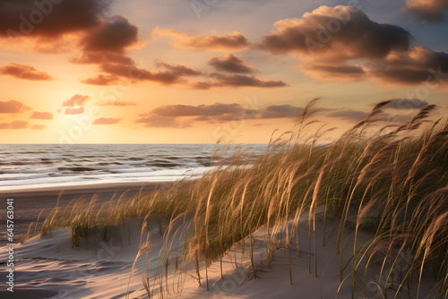 sunset over the beach