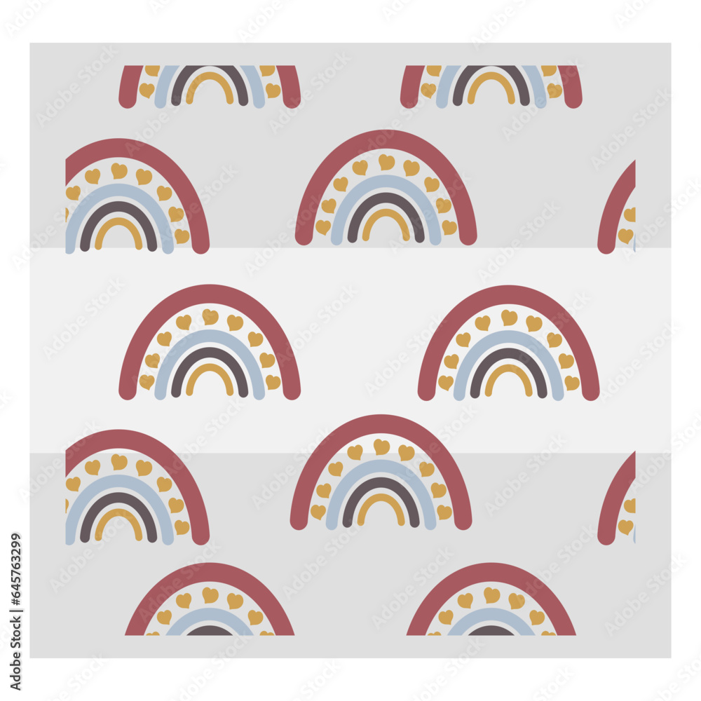 Fototapeta premium Rainbow Pattern, seamless pattern, Cute Rainbow Svg, Pattern Svg, Baby Rainbow Svg, Pastel Rainbow Svg, seamless Vector, pattern background, Vector, seamless pattern eps
