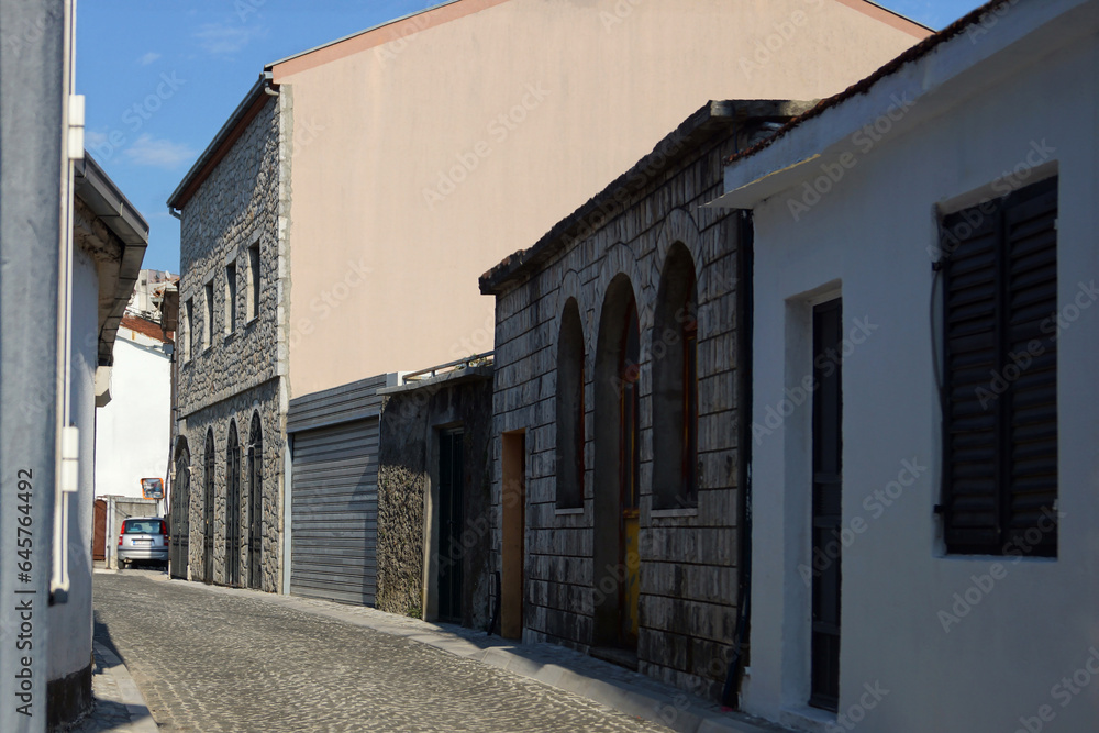 narrow street old quarter of Podgorica
