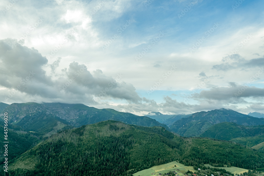 Zakopane resort town from a height, Poland