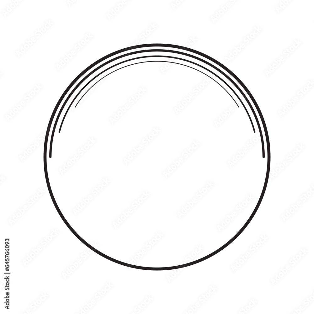 circle frame with line style illustration circle frame with line style illustration
