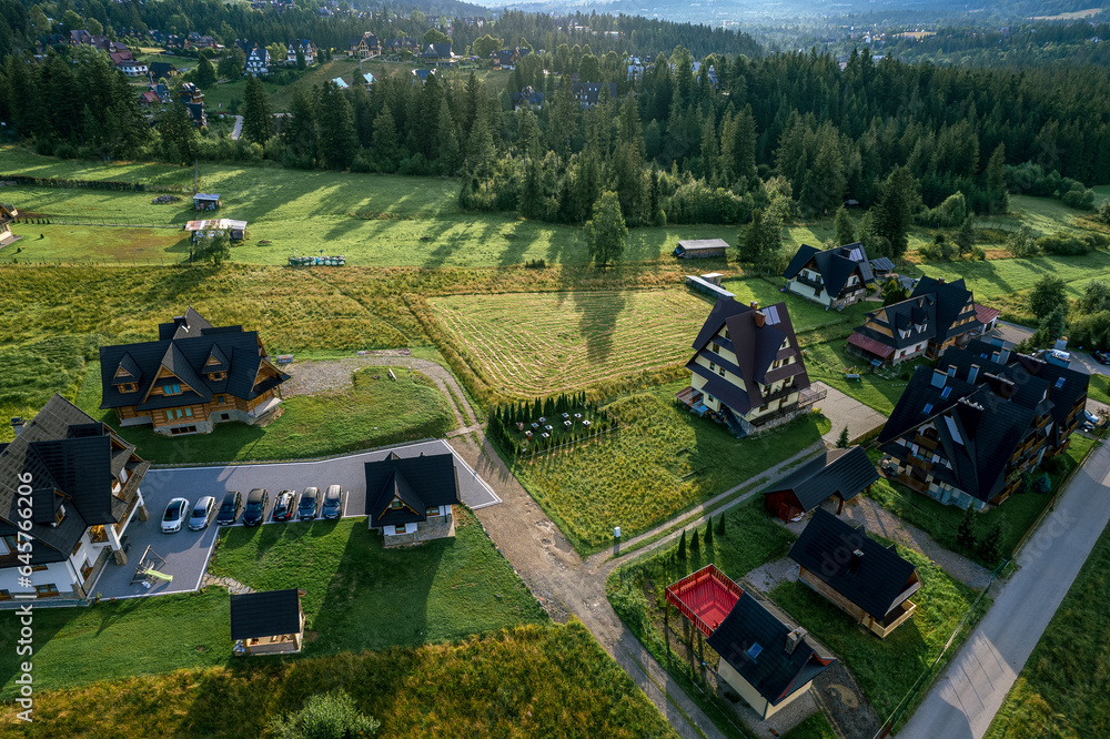 Zakopane resort town from a height, Poland