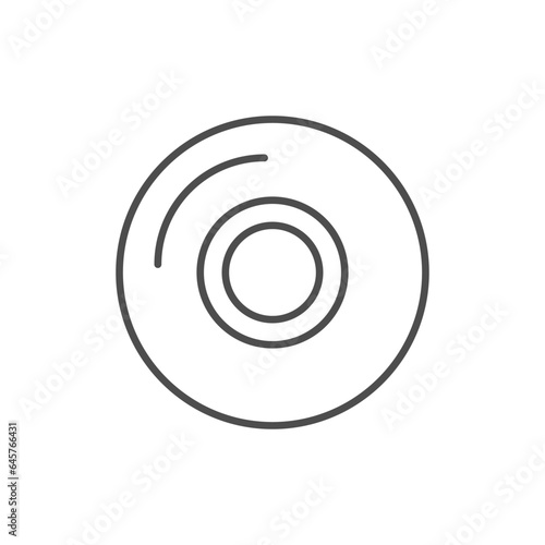 Skateboard wheel line outline icon