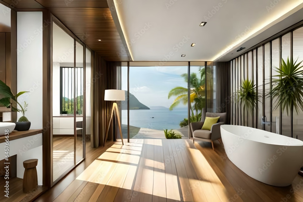 Bathroom tropical style interior design